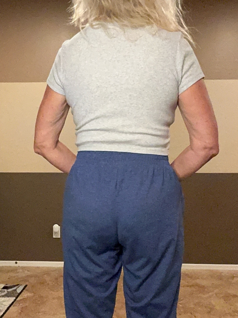 Garage Grey Ribbed Cropped Tee large - Picture 2 of 9